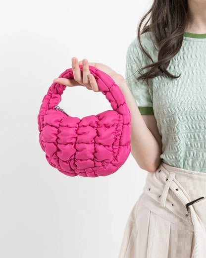 Vivolux | Lebhaftes kreuzgequiltetes rundes Mini-Tasche