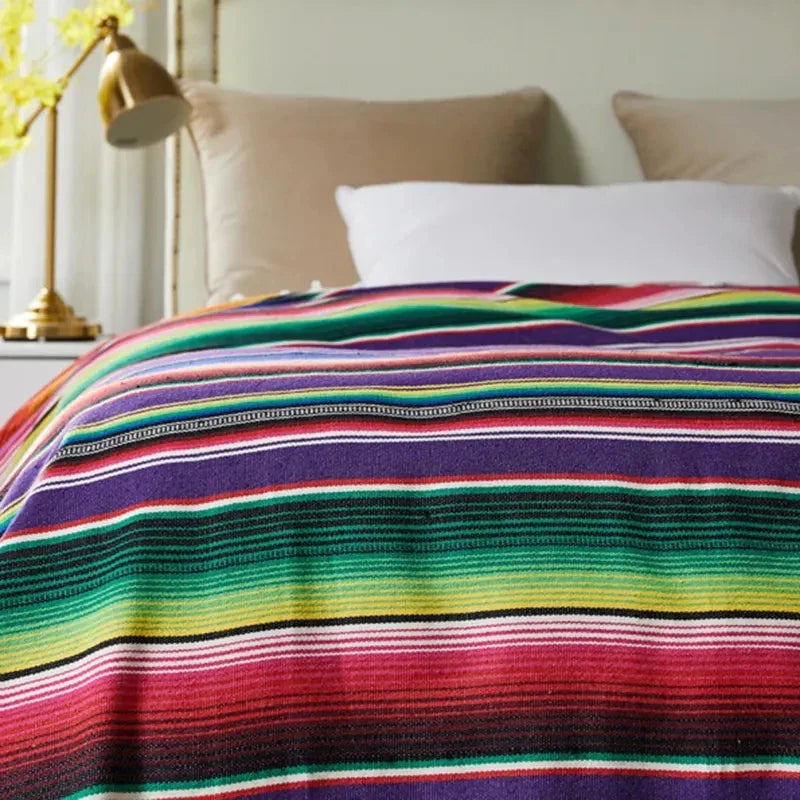 Vivolux | Buntes mexikanisches Serape-Decke
