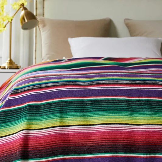 Vivolux | Buntes mexikanisches Serape-Decke