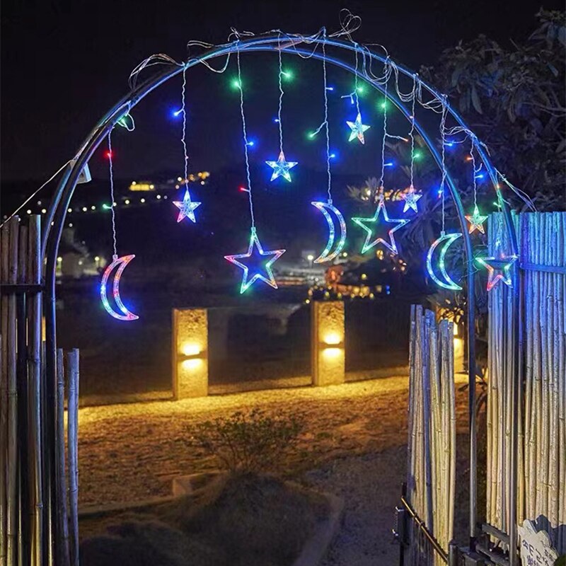 Vivolux | Solar Moon Star Lampe LED Lichterkette Dekoration