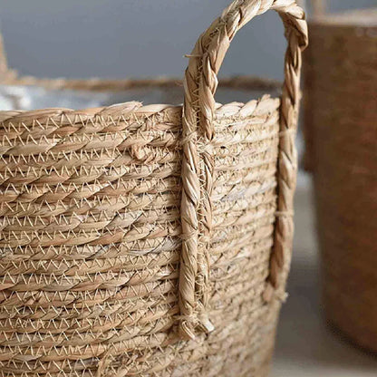 Vivolux | Nordic Extra Large Straw Flower Pot Seaweed Storage Basket Potted Green Plant Flower Basket Hand Woven Floor Indoor Flower Pot