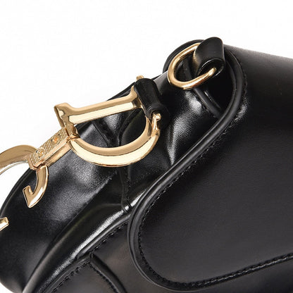 Vivolux - luxuriöse Damen Umhängetasche - exklusive PU - Leder Satteltasche