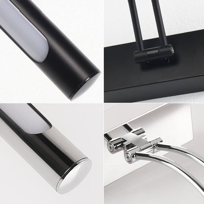 Vivolux | 80-100cm LED Wandlampe - Moderne schwarze/silberne Wandleuchte für das Badezimmer, innen montierte Bildleuchte