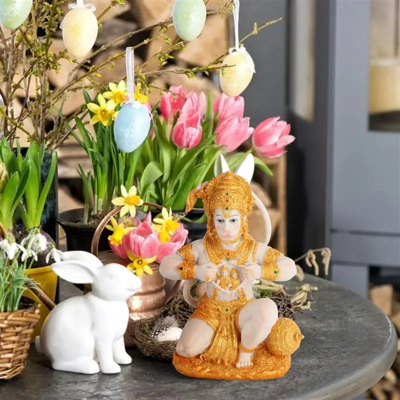Vivolux | 1 Stück Hanuman Buddha Affengott Figurine Südostasiatischer Stil Heimskulptur Lord Hanuman Statue Buddha Figur Ornament