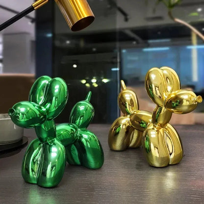 Vivolux | Nordic Ballon Hund Skulptur Harz Tier Ornament Kunst Skulpturen und Figuren Handwerk Hause Dekoration Zimmer Desktop Zubehör