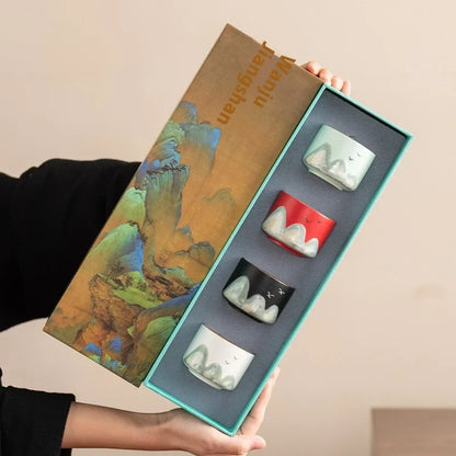 Handbemaltes Tee Set aus Porzellan mit Geschenkbox – Elegantes Teeservice für Teeliebhaber und perfekte Geschenkidee-4