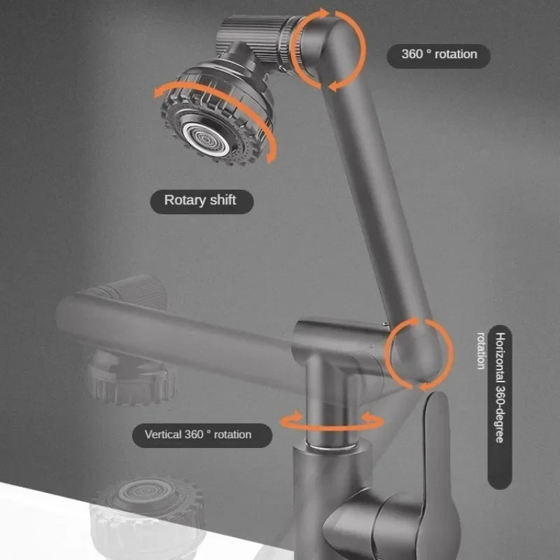 Vivolux | Spritzwassergeschützter mechanischer universeller drehbarer Arm Wasserhahn