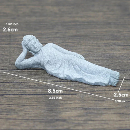 Vivolux | Buddha Stein Statue Kleine Buddhistischen Mönche Tibetischer Buddhismus Figuren Zen Garten Ornament Meditation Zuhause Aquarium Dekoration