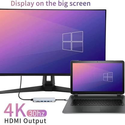 Vivolux | Thunderbolt 3 USB-C Hub mit HDMI, PD, SD/TF für MacBook Air M1 und iPad Pro