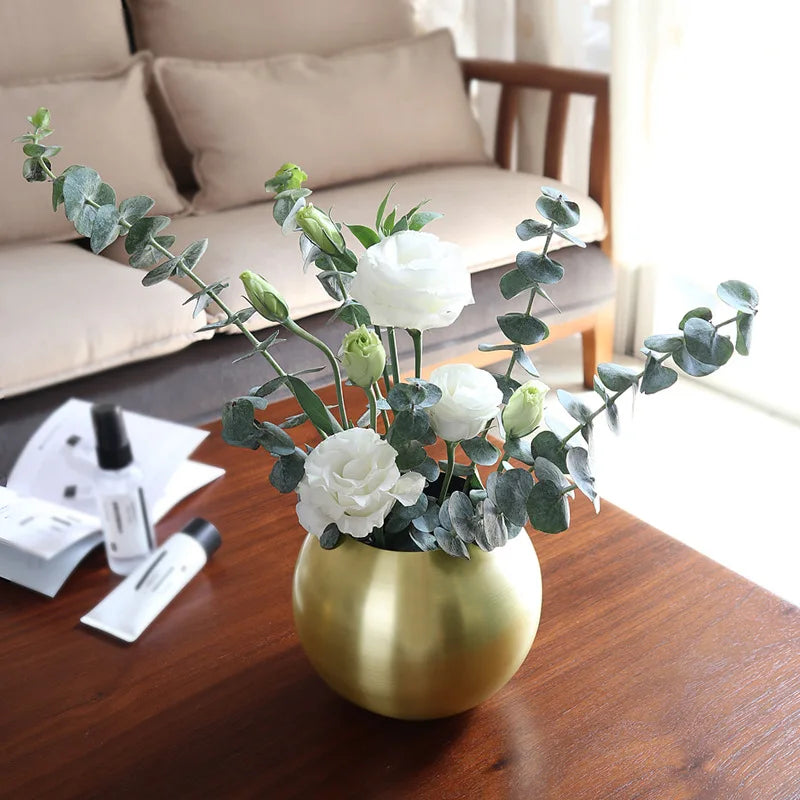 Vivolux | Edelstahlvase im nordischen Stil Desltop-Blumentopf BeFlower Töpfe Gold Schwarz Rose Gold Klassische Wohndekoration