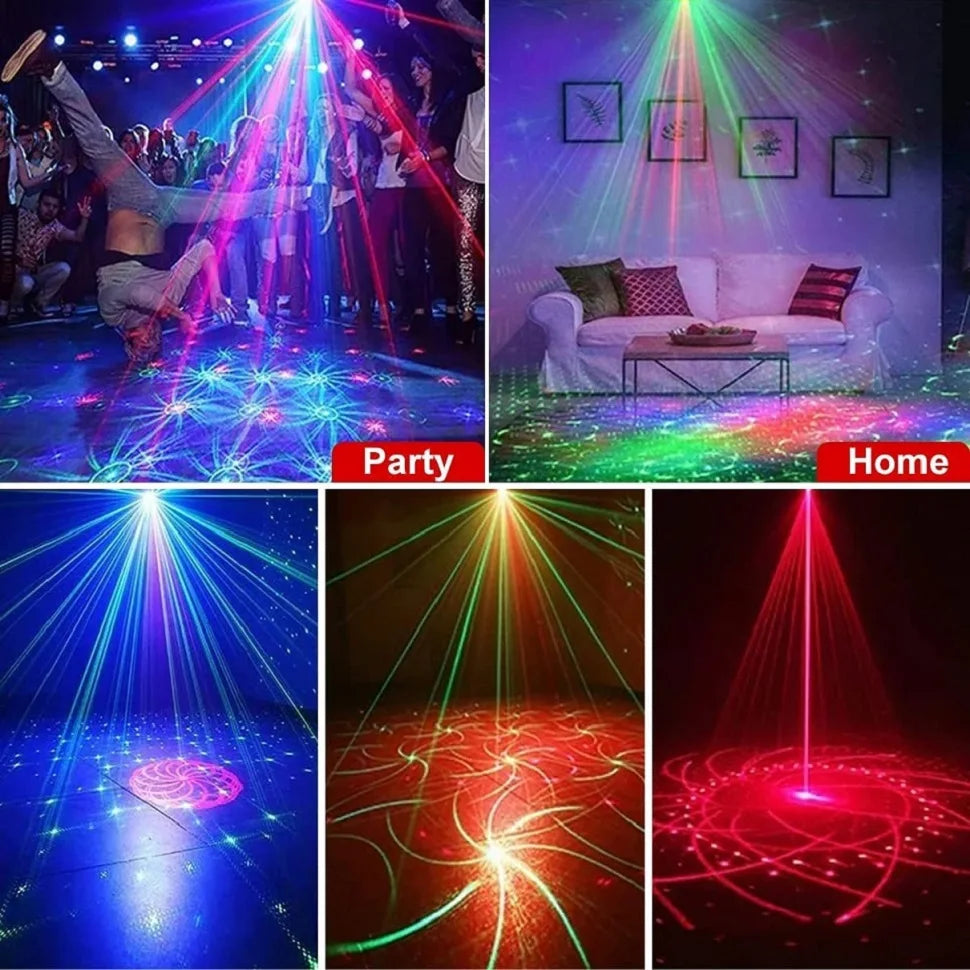 Vivolux | RGB Disco Lichter Bühne DJ Party Laserlicht Projektor - Stroboskop Club Zuhause Urlaub Dekorationslampe für Partystimmung