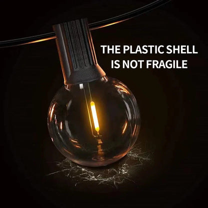 Vivolux | G40-Glühbirnen, E12, 5 V, 110 V, 220 V, 1 W, Kunststoff-Kugelbirnen, Lichterkette, für Innen- und Außenbereich, Terrasse, Haus, Garten, Dekoration, Warmweiß
