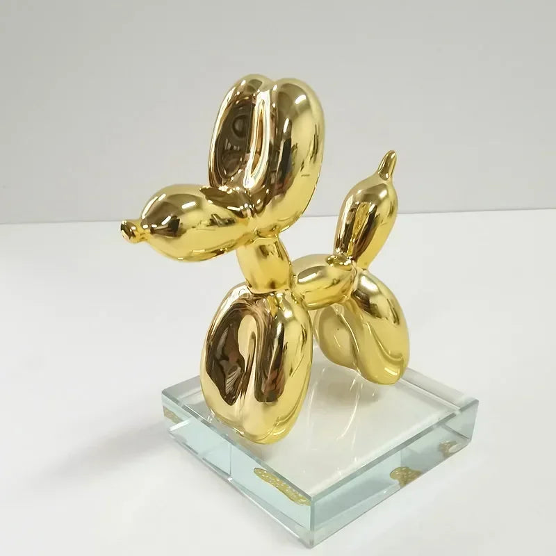 Vivolux | Nordic Ballon Hund Skulptur Harz Tier Ornament Kunst Skulpturen und Figuren Handwerk Hause Dekoration Zimmer Desktop Zubehör