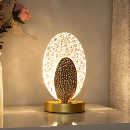 Vivolux | Kristall LED Tischlampe: Dimmbar, USB-Laden, Touch- & Fernbedienung
