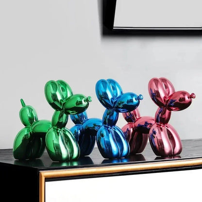 Vivolux | Nordic Ballon Hund Skulptur Harz Tier Ornament Kunst Skulpturen und Figuren Handwerk Hause Dekoration Zimmer Desktop Zubehör