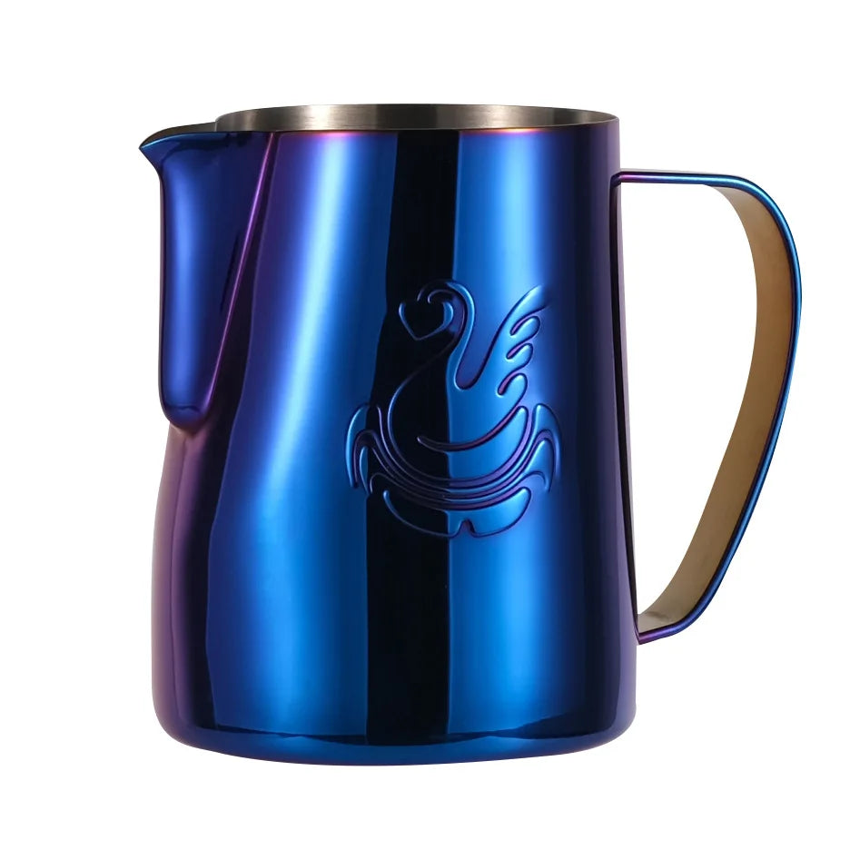 Vivolux | 600ml Edelstahl-Kaffeekanne Milchaufschäumer Tasse Sahnebereiter Espresso Latte Art Werkzeug Eleganter Schwan