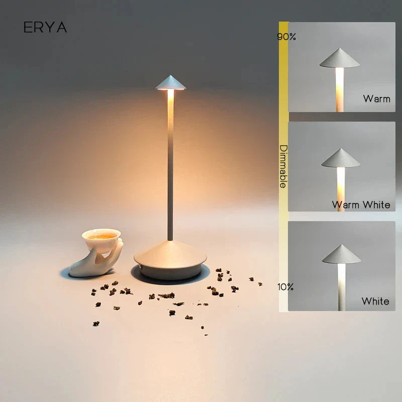 Vivolux | Wiederaufladbare Tischlampe Kreative Esszimmer Touch Led Pina pro Tischlampe Hotel Bar Kaffee Schreibtischlampe Dekorative Schreibtischlampe