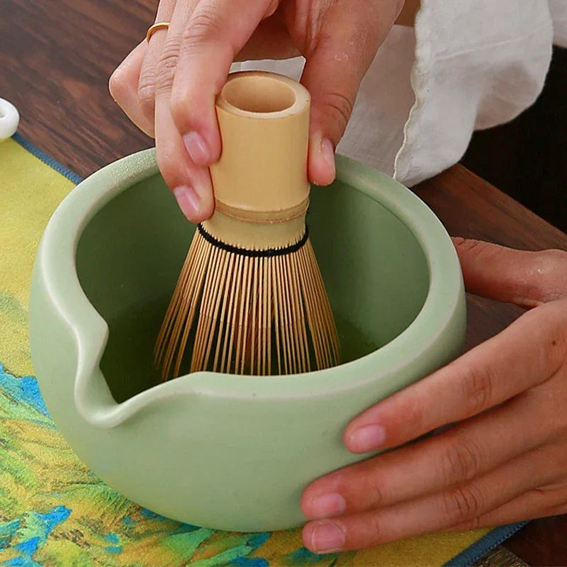 10-teiliges Japanisches Matcha-Set aus Bambus und Keramik – Komplettes Tee Zubehör für die Zeremonie im Teezubehör Shop-6