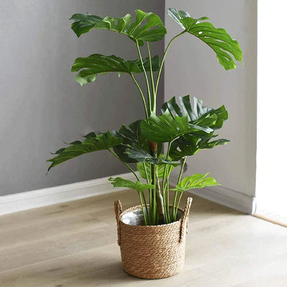 Vivolux | Nordic Extra Large Straw Flower Pot Seaweed Storage Basket Potted Green Plant Flower Basket Hand Woven Floor Indoor Flower Pot