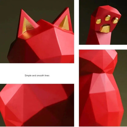 Vivolux | Nordic Minimalismus Geometrie Glückskatze Statuen