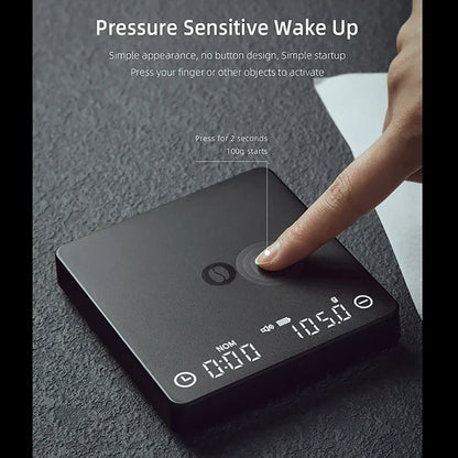 Vivolux | SearchPean Tiny/Tiny2s Espresso-Kaffee-Küchenwaage, Mini-Smart-Timer, USB, 2 kg/0,1 gg/oz/ml, kostenloser Versand, Geschenk für Mann und Frau