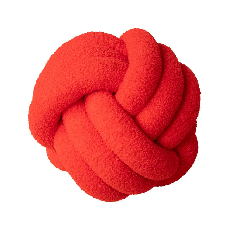 Vivolux | Gooi Kissen - Cozy - Handgeknoteter Ball - Lammfell