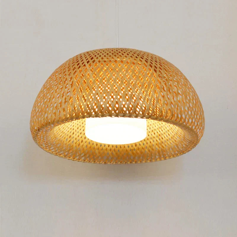 Vivolux | Luxora Handgewebte Bambus Pendelleuchte - Umweltfreundliche Deckenlampe