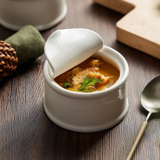 Vivolux | Zeitgenössische Französische Zwiebelsuppe Schüssel – Premium Keramik Suppe & Eintopf Schüssel