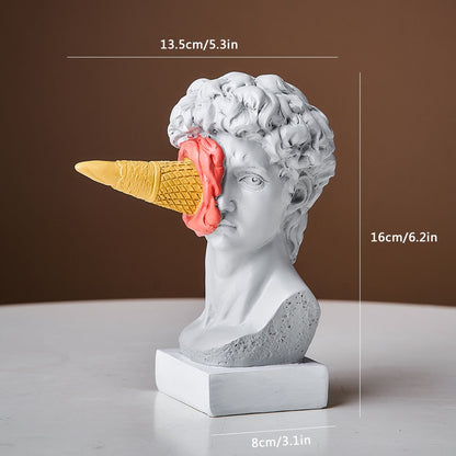 Vivolux | David Figurine mit Eiscreme Heimdekoration Skulptur