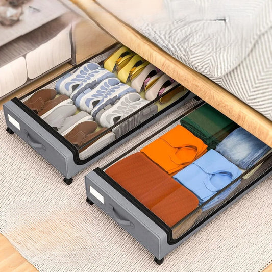 Vivolux | Unterbett-Aufbewahrung stapelbarer rollbarer Box-Organizer