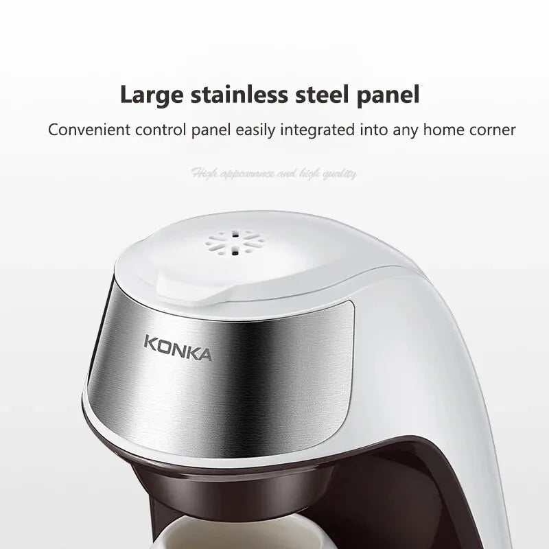 Vivolux | KONKA Kaffeemaschine 2 in 1, Tee- und Kaffeepulver, mehrere Tropfen, Cafeteria, schnelles Aufheizen, Büro und Zuhause, 220 V, einfache Bedienung