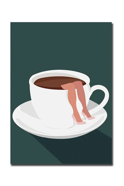 Vivolux | Guten Morgen Kaffee Leinwand Poster