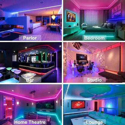 Vivolux | USB RGB LED Strip Lichter mit App-Steuerung für Raum- & Fernseher-Hintergrundbeleuchtung Deko