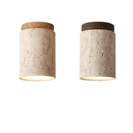 Vivolux | Eingebauter Lustre aus Travertin für Eingangsbereich und Treppe