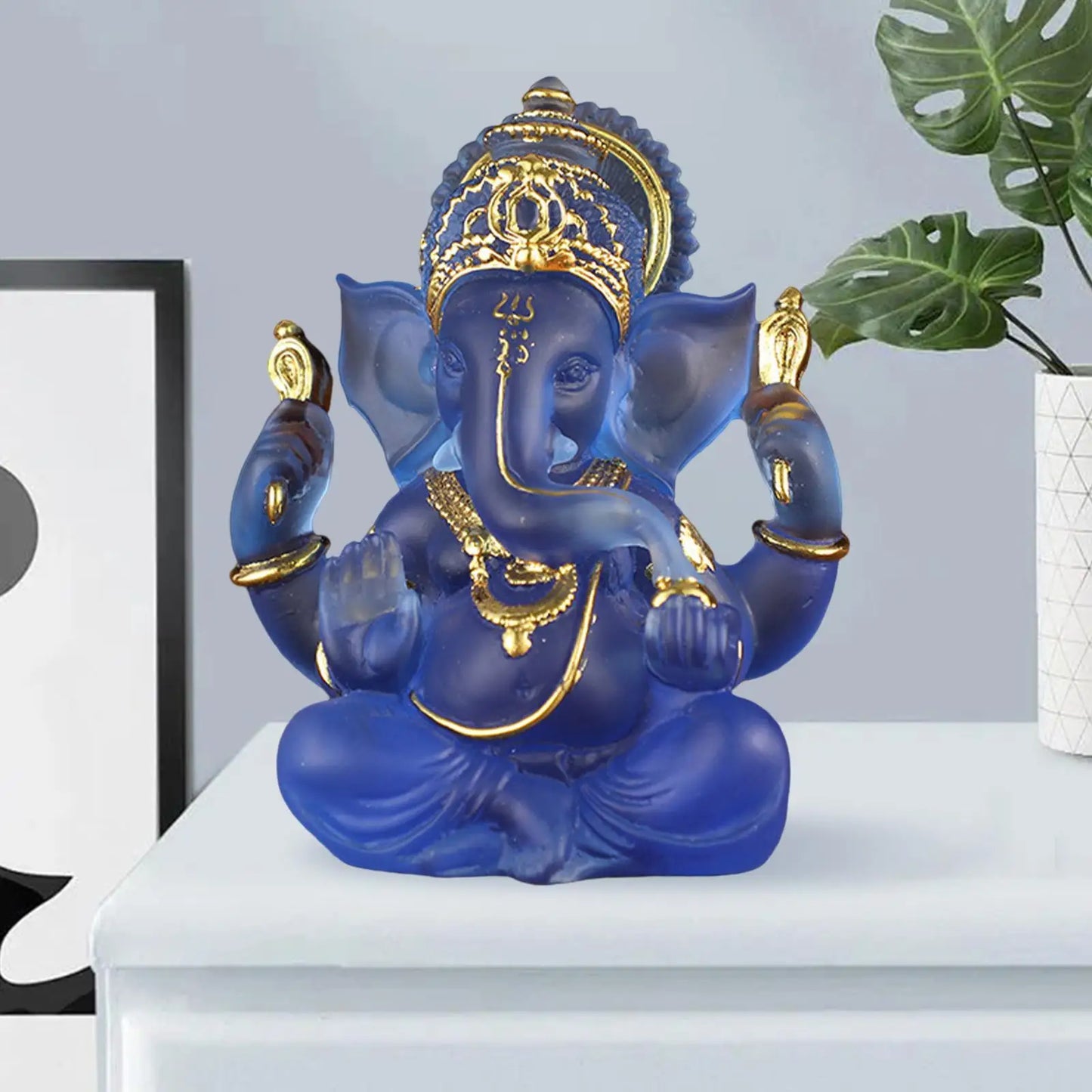 Vivolux | Seltene farbige semi-transparente Ganesh-Statuen für Glück in Ihrem Zuhause