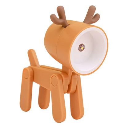 Vivolux | Süße LED-Nachtlampe - Mini-Hund, Hirsch, Dinosaurier Falt-Tischlampe für das Kinderzimmer