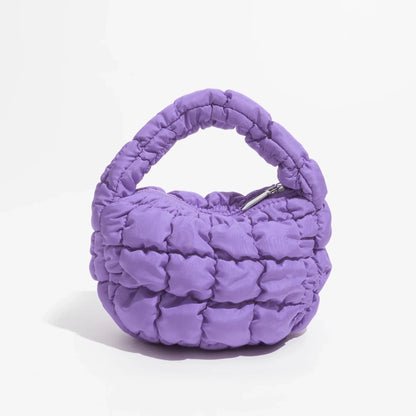 Vivolux | Lebhaftes kreuzgequiltetes rundes Mini-Tasche