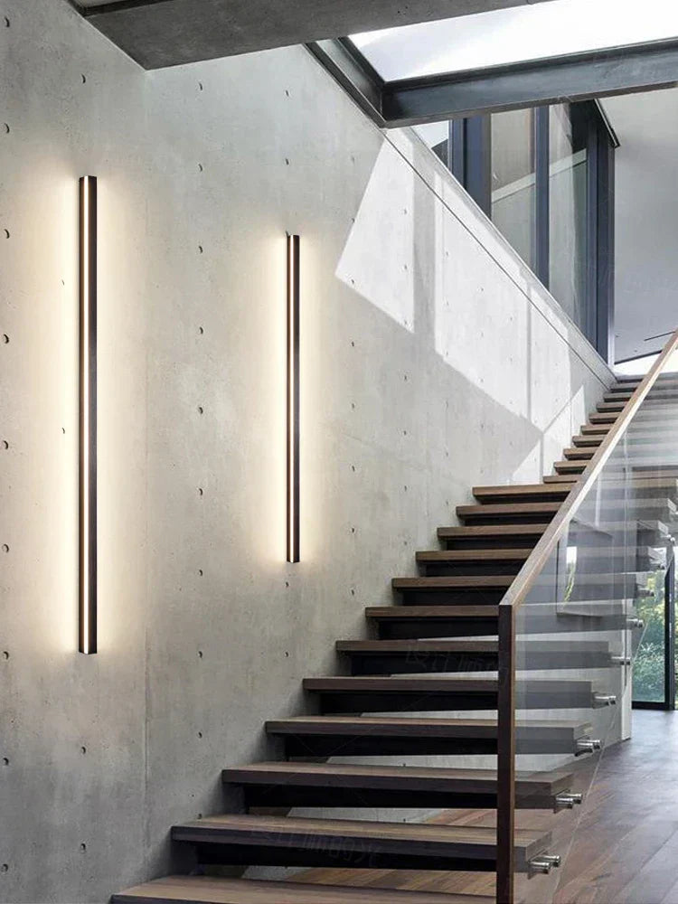 Vivolux | NeroEdge SleekLine Wasserdichte LED Wandleuchte – Moderne Außenlampe in Schwarz