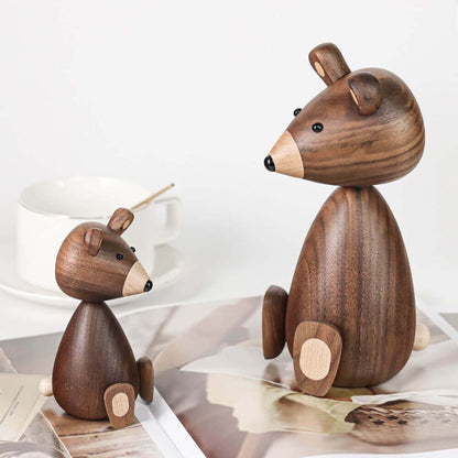 Vivolux | Dänische Holzbraune Bärenfamilie Ornamente