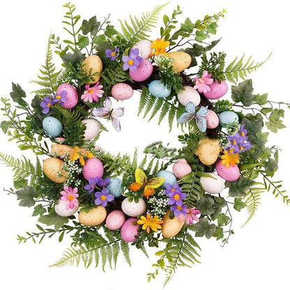 Vivolux | 5 Styel Bow Ribbon Ostereierkranz Ostereier Girlande Türornamente Wanddeko Frohe Ostern 2023 Dekor für Zuhause Kinder