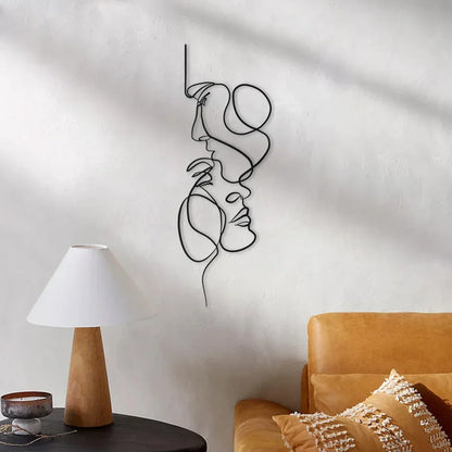 Vivolux | Schwarze Metall Wandkunst | Abstrakte Wand Skulptur