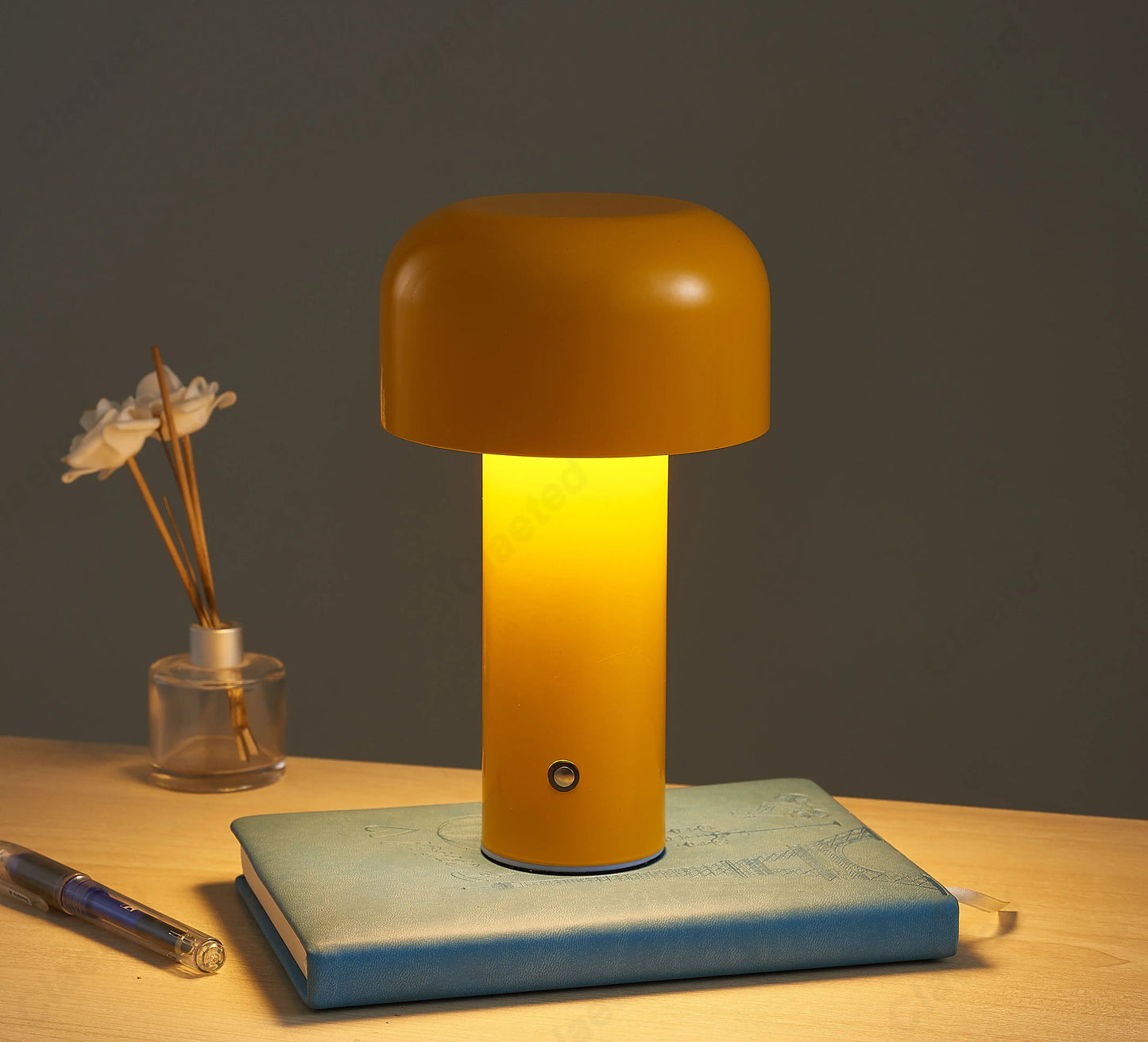 Vivolux | Italienischer Designer Pilz Tischlampe Nachtlicht - Tragbare kabellose Touchlampe