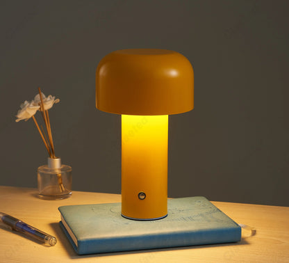 Vivolux | Italienischer Designer Pilz Tischlampe Nachtlicht - Tragbare kabellose Touchlampe