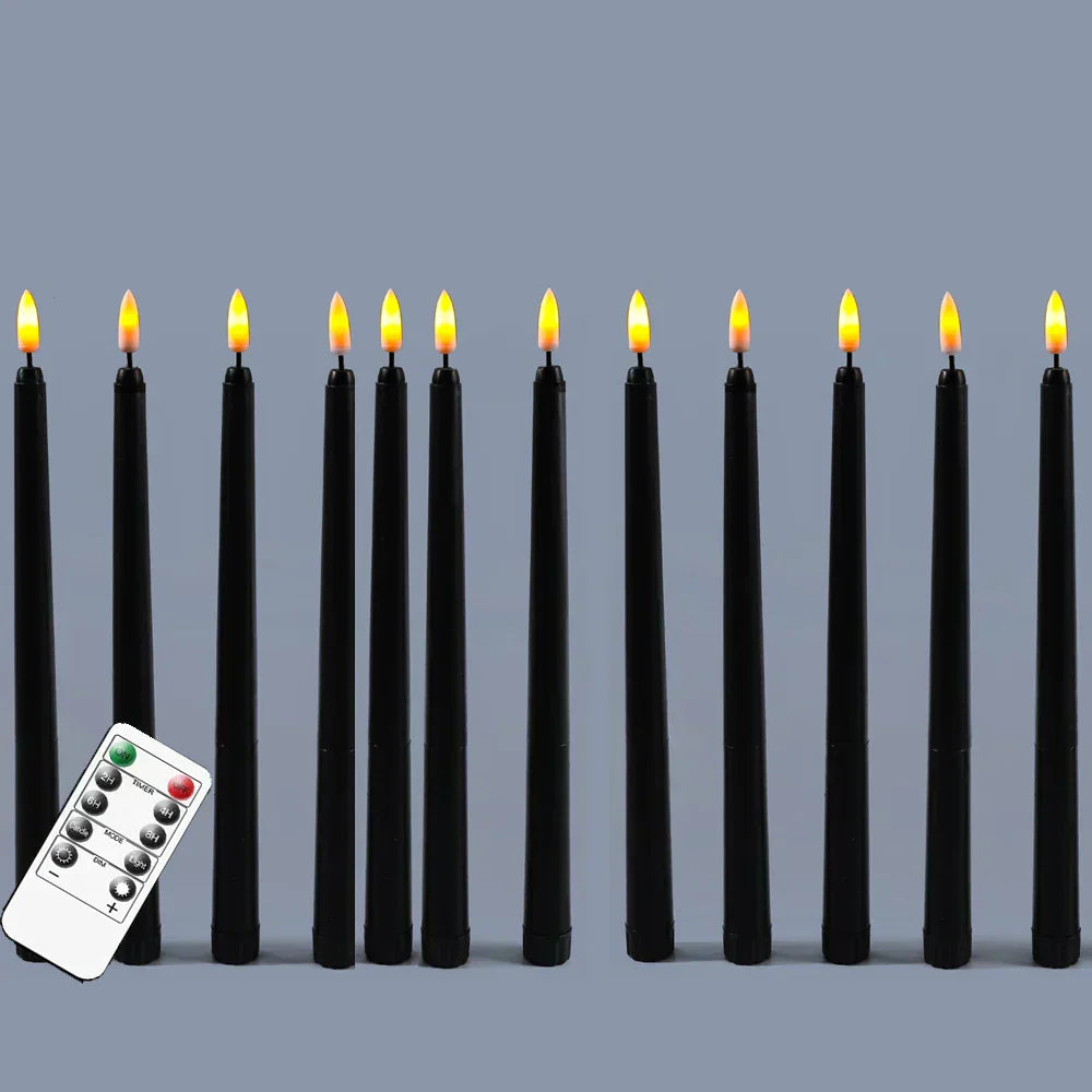 Vivolux | Frendorf - Schwarze LED-Teelichter ohne Flamme mit Fernbedienung für eine unvergessliche Atmosphäre