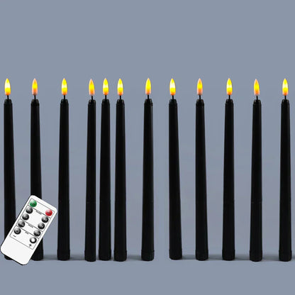 Vivolux | Frendorf - Schwarze LED-Teelichter ohne Flamme mit Fernbedienung für eine unvergessliche Atmosphäre