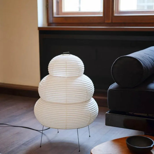 Vivolux | Japanische Wabi-Sabi-Stativstehlampe Schlafzimmer Nachttisch Wohnzimmer Esszimmer Studie Loft Dekor Schreibtischlampe Weiße Reispapier Tischlampe