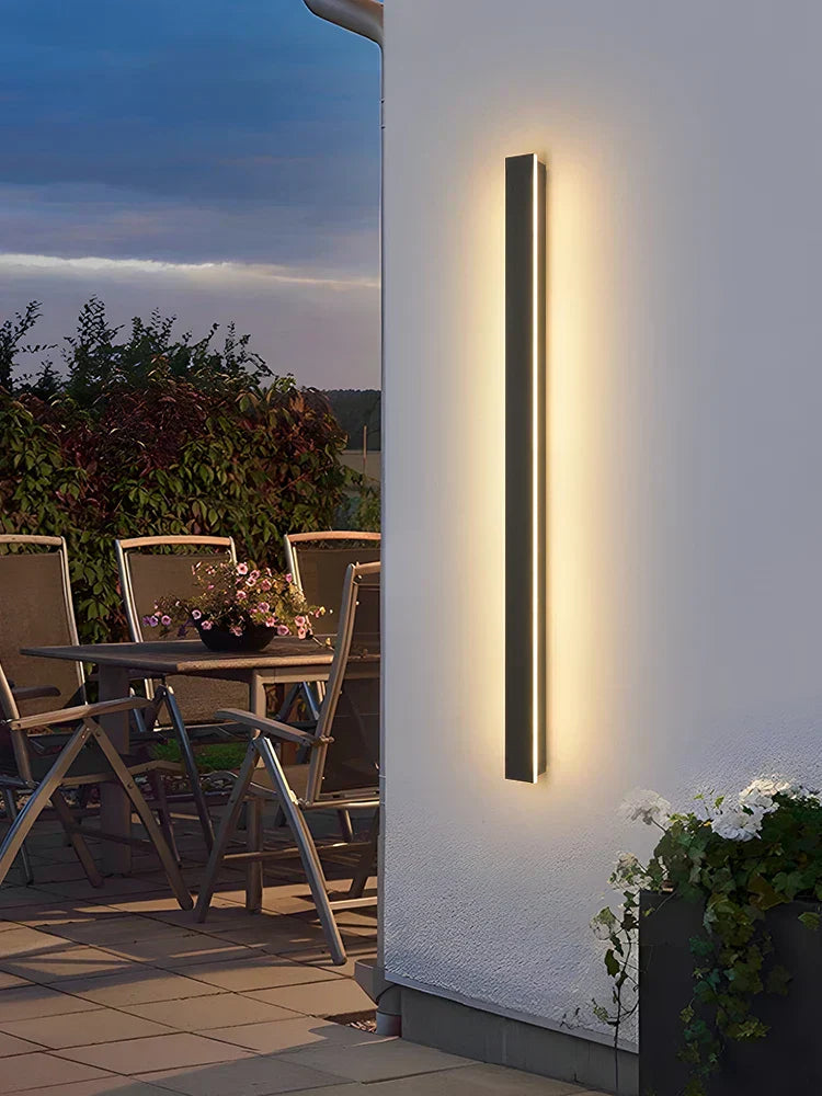 Vivolux | NeroEdge SleekLine Wasserdichte LED Wandleuchte – Moderne Außenlampe in Schwarz