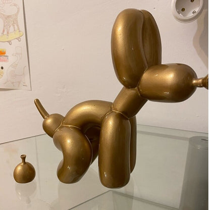 Vivolux | Ballonhund Skulptur, Ballon Kunst Statue, Mini Sammlerstück Figur, Wohnkultur, Harzfigur, Schreibtischaccessoires, Zimmerdekoration