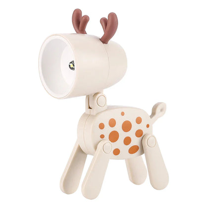 Vivolux | Süße LED-Nachtlampe - Mini-Hund, Hirsch, Dinosaurier Falt-Tischlampe für das Kinderzimmer
