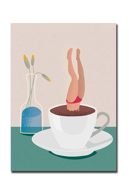 Vivolux | Guten Morgen Kaffee Leinwand Poster